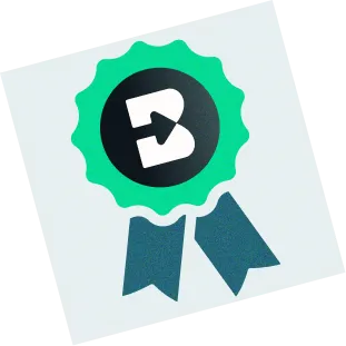 A green and black circle with a white B in the middle. - Brisk Teaching Images